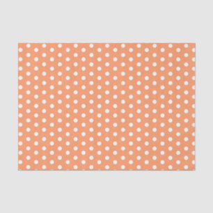 Papel De Seda Peach Polka Dots