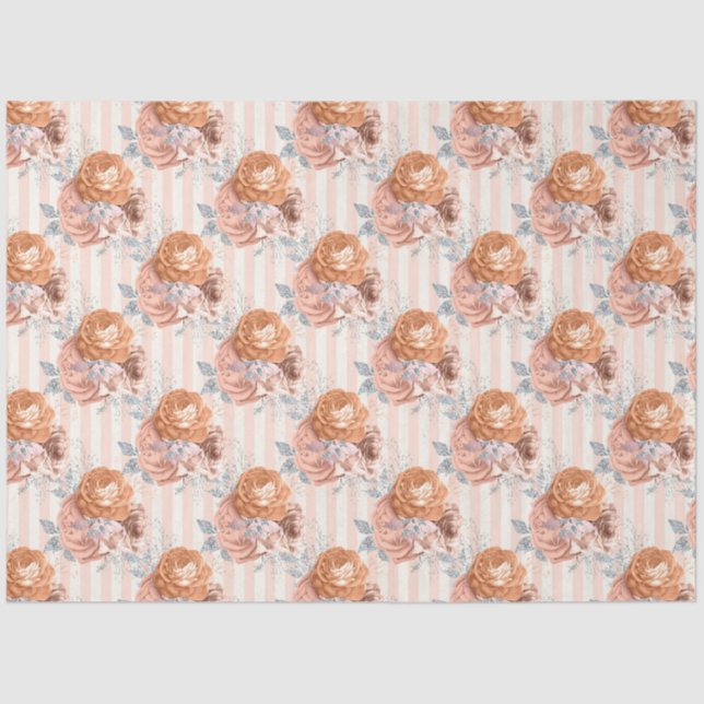 Papel De Seda Peachy Floral Series Design 5 (Anverso)
