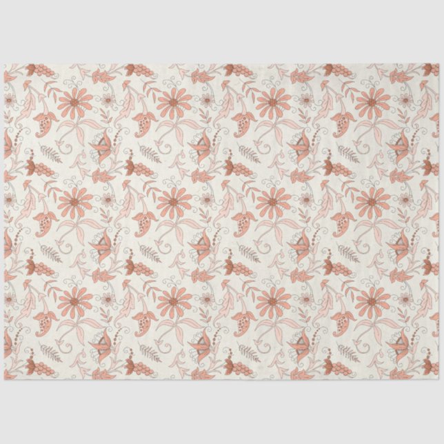 Papel De Seda Peachy Floral Series Design 7 (Anverso)