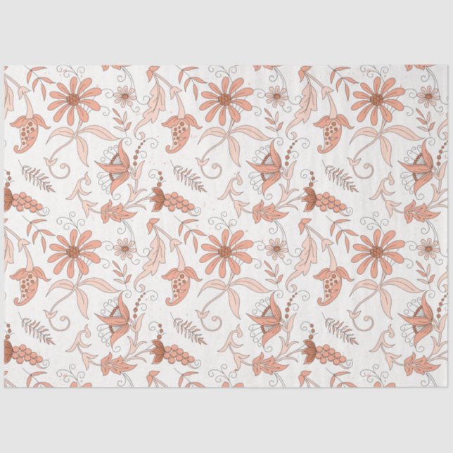 Papel De Seda Peachy Floral Series Design 9 (Anverso)
