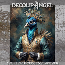 Papel De Seda Peacock aristocrático -Decoupage-
