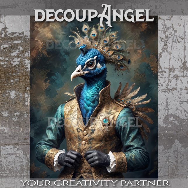 Papel De Seda Peacock aristocrático -Decoupage- (Subido por el creador)