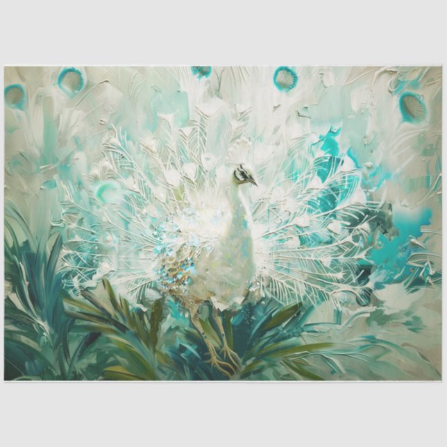 Papel De Seda Peacock blanco (Anverso)