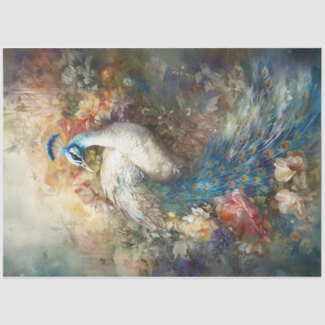 Papel De Seda Peacock blanco (Anverso)