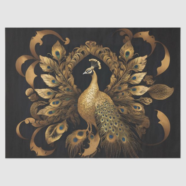 Papel De Seda Peacock dorado (Anverso)