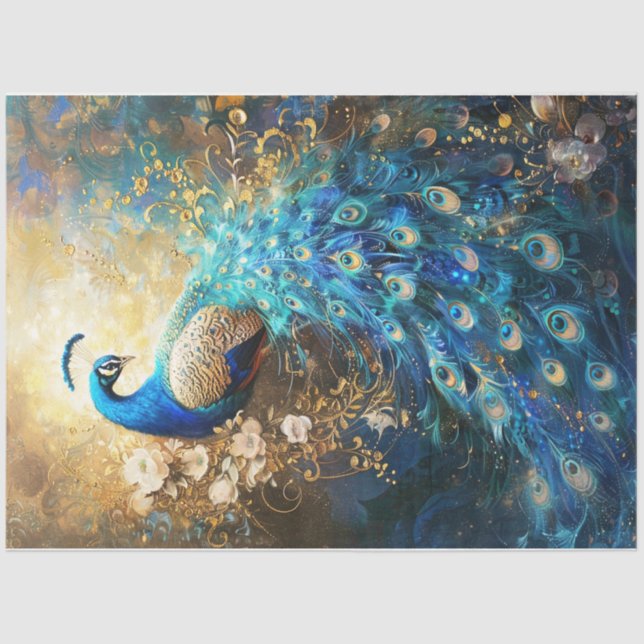 Papel De Seda Peacock dorado (Anverso)