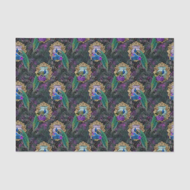 Papel De Seda Peacock elegante (Anverso)