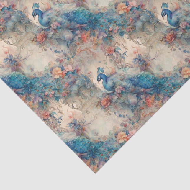 Papel De Seda Peacock elegante (Detalle)