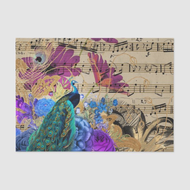 Papel De Seda Peacock elegante (Anverso)