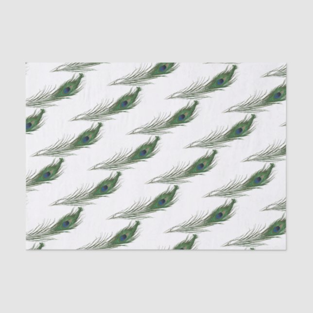 Papel De Seda Peacock Feather Pattered | Temática (Anverso)