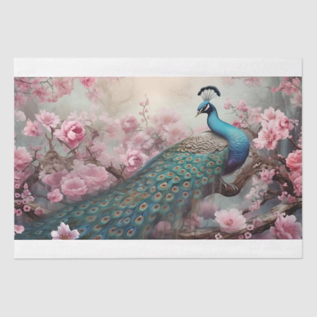 Papel De Seda Peacock Garden (Anverso)