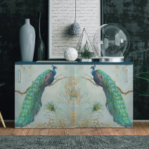 Peacock n Feathers par Blue Gold Decoupage