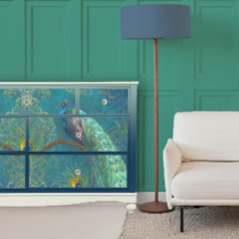 Papel De Seda Peacock n Feathers Par Oscuro Blue Decoupage