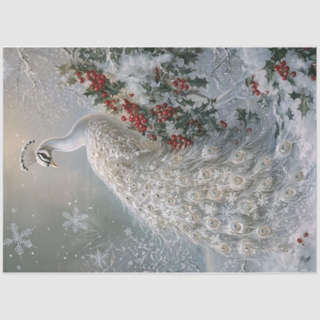 Papel De Seda Peacock Snowflake (Anverso)