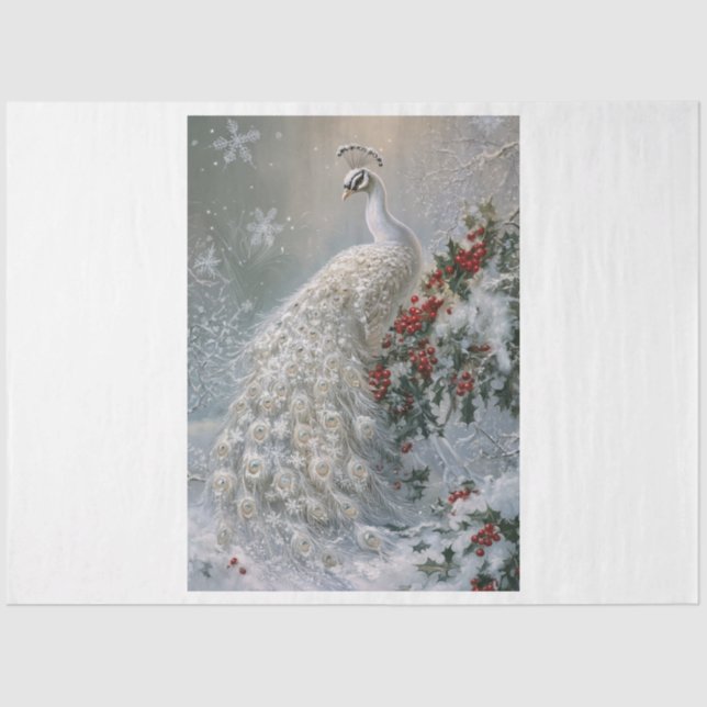 Papel De Seda Peacock Snowflake (Anverso)