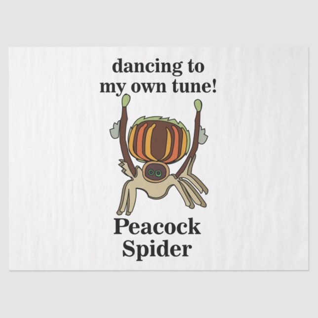 Papel De Seda Peacock Spider Funny (Anverso)