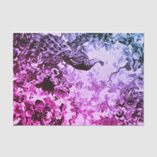 Papel De Seda Peacock victoriano elegante floral