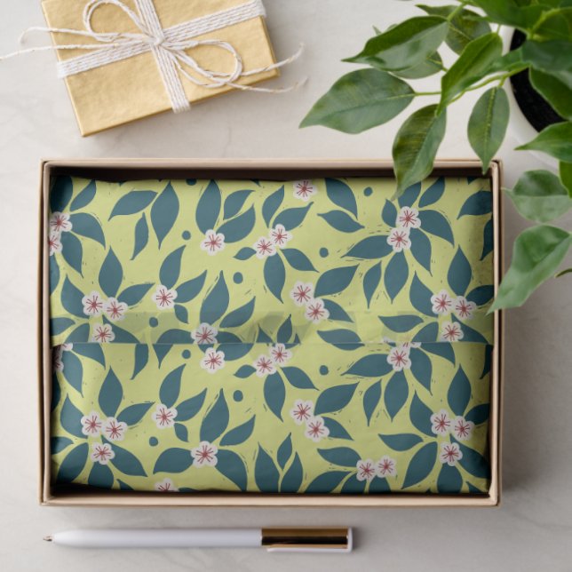 Papel De Seda Pear Tree Holiday - Evergreen Tissue Paper (Regalo )