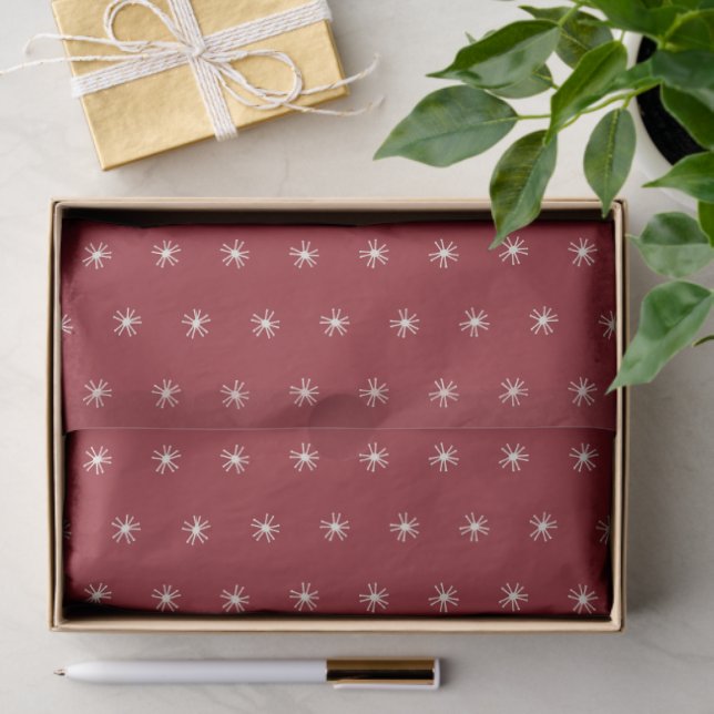 Papel De Seda Pear Tree Holiday - Starbright - Cranberry Red (Regalo )