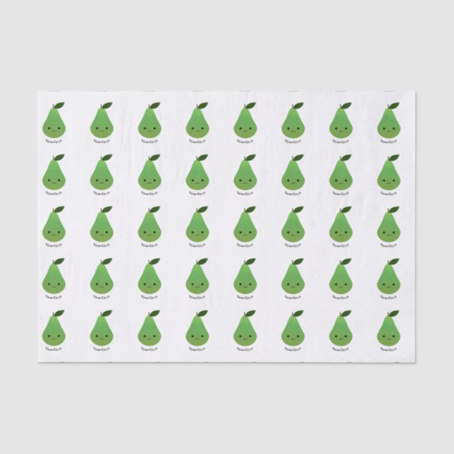 Papel De Seda Pearfect Cute Kawaii Pear (Anverso)