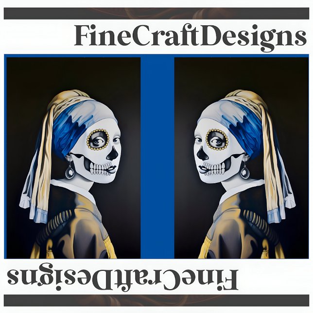 Papel De Seda Pearl Earring Skull Vermeer Parody Decoupage LR134 (Subido por el creador)