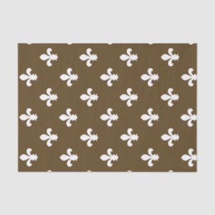 Papel De Seda Pecan Neutral Fleur de Lys