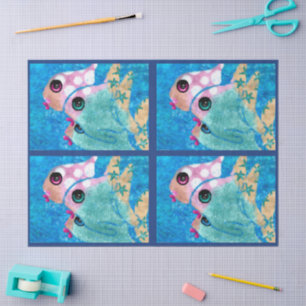 Papel De Seda Peces abstractos caprichosos decoupage costero náu