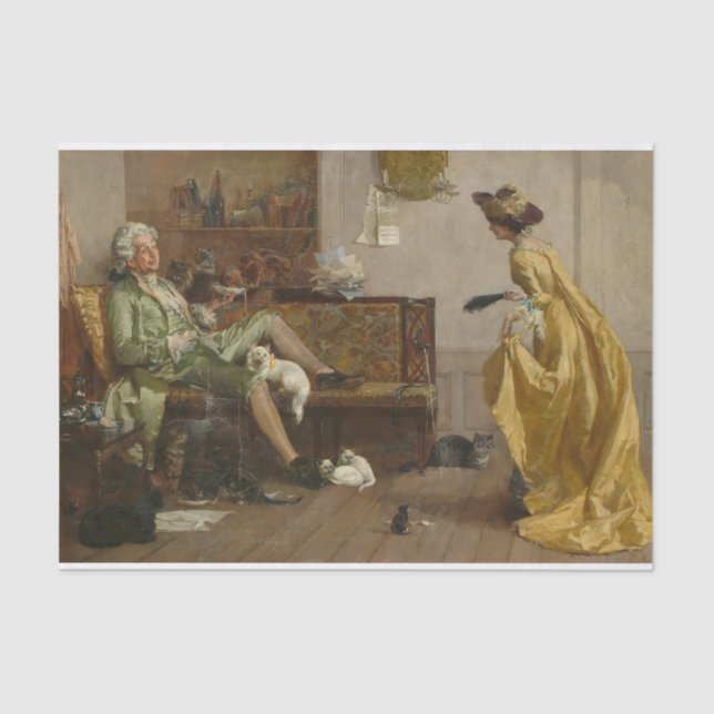 Papel De Seda Peg Woffington Visitando Un Excéntrico Gato Lover (Anverso)