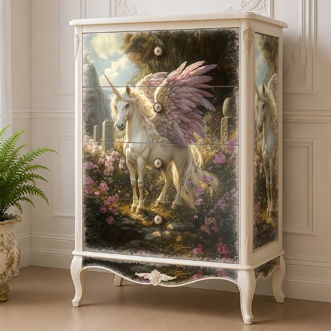 Papel De Seda Pegaso Blanco de Alas Purpúreas Círculo de Piedra  (Subido por el creador)