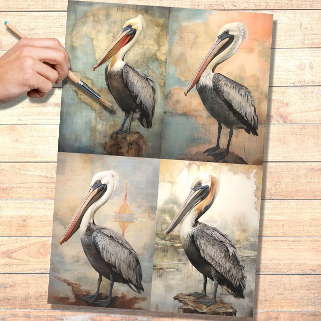 Papel De Seda Pelican Collage 1 Decoupage Paper (Subido por el creador)