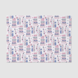 Papel De Seda Película de cuento de hadas de libros blanco gris