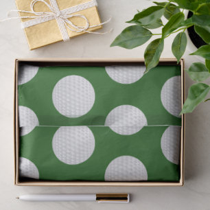 Papel De Seda Pelota de golf por todas partes sobre fondo verde