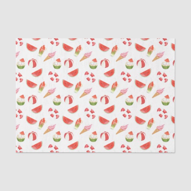 Papel De Seda Pelota de Playa de Diversión de Verano (Diseño 32  (Anverso)