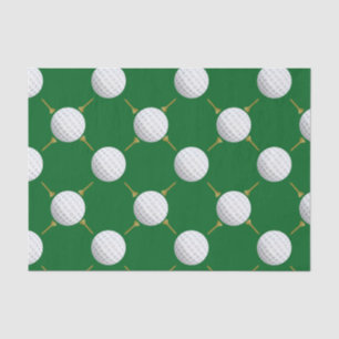 Papel De Seda Pelotas de golf y camisetas en verde