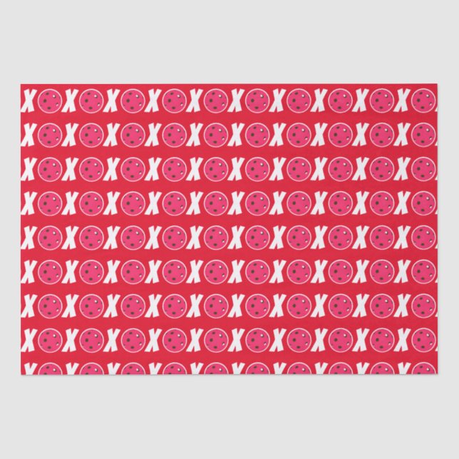 Papel De Seda Pelotas de pelotas de pollo de San Valentín XOXO (Anverso)