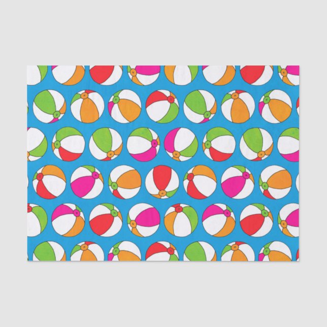 Papel De Seda Pelotas de playa del verano (Anverso)