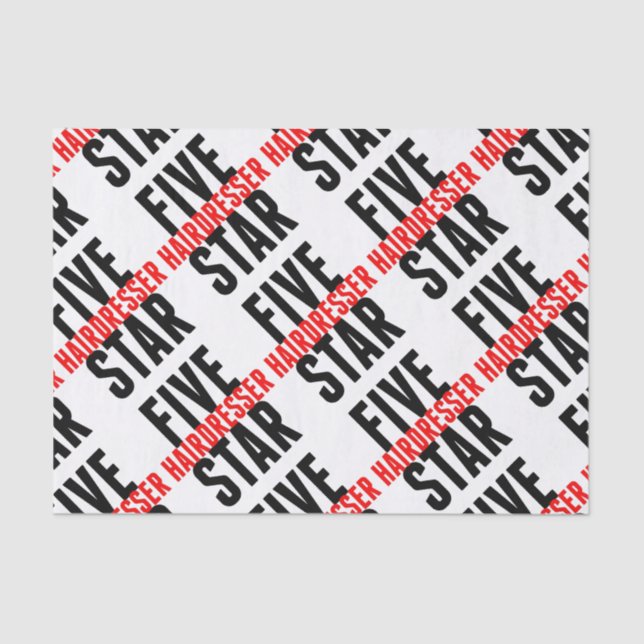 Papel De Seda Peluquería de cinco estrellas (Anverso)