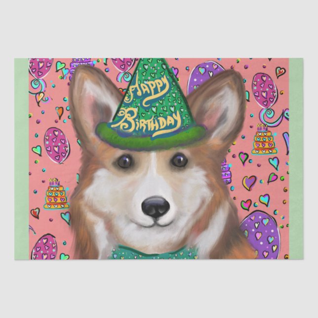 PAPEL DE SEDA PEMBROKE WELSH CORGI (Anverso)