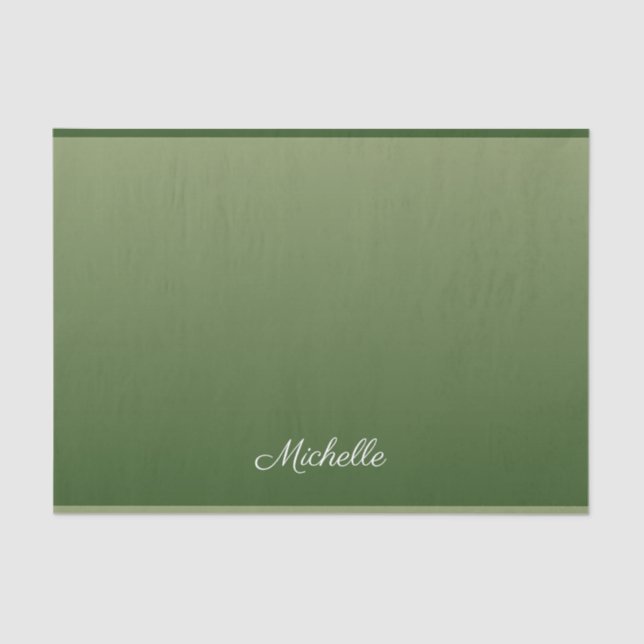 Papel De Seda Pena verde personalizada (Anverso)