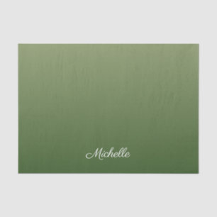 Papel De Seda Pena verde personalizada