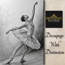 Papel De Seda Pencil Ballerina Poised Decoupage
