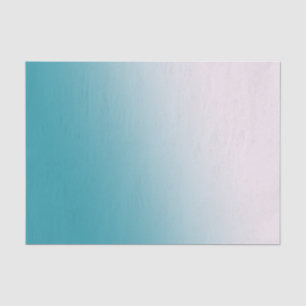 Papel De Seda Pendiente verde azulada y blanca