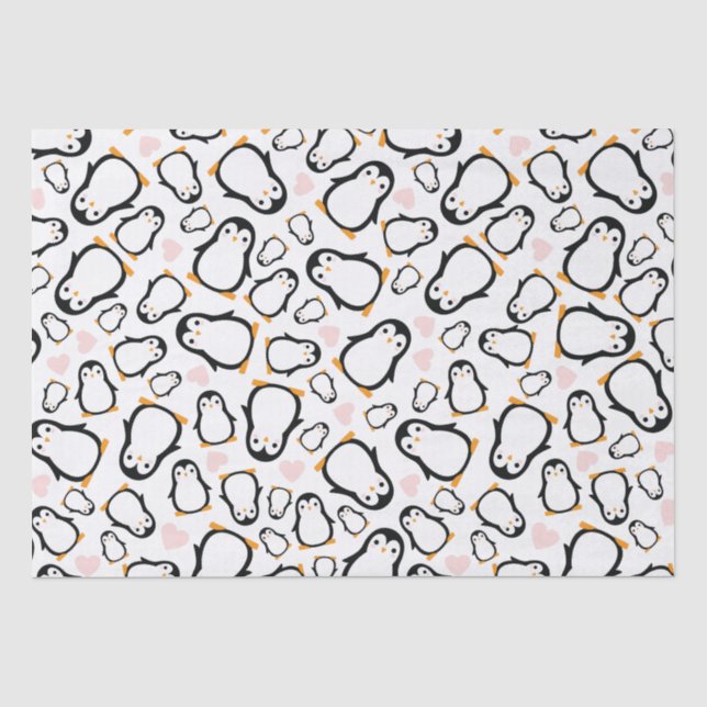 Papel De Seda Penguin Baby Shower (Anverso)