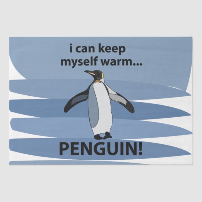 Papel De Seda Penguin Cute Animal Funny (Anverso)