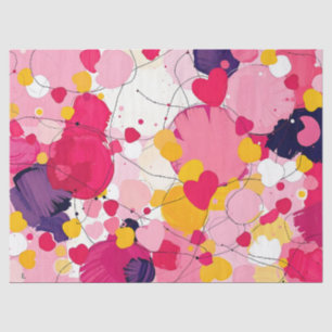 Papel De Seda "Pensamientos de Amor Aleatorios" - Abstracto Colo