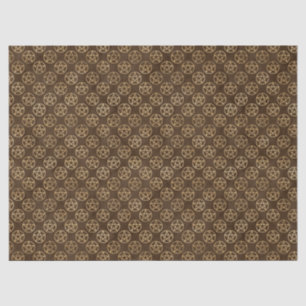 Papel De Seda Pentáculos De Oro En Marrón
