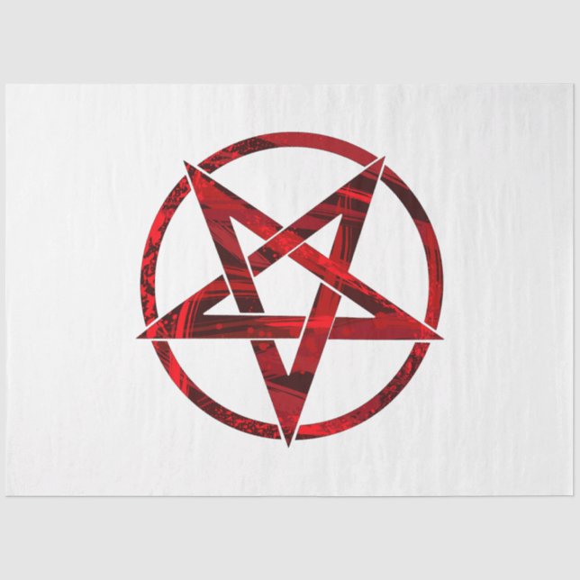 Papel De Seda Pentagram del diablo Rojo (Anverso)