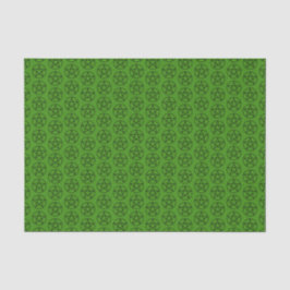 Papel De Seda Pentagrama negro en verde