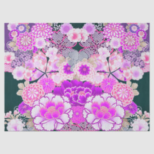Papel De Seda Peonia de FLORES DE PINO BLANCO, Rosas floridos ja