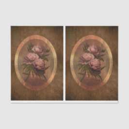 Papel De Seda Peonías Pintadas DBL